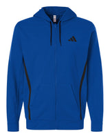 Adidas Men's Game & Go Fleece Full-Zip Hooded Sweatshirt. AT208 - Team Royal Blue