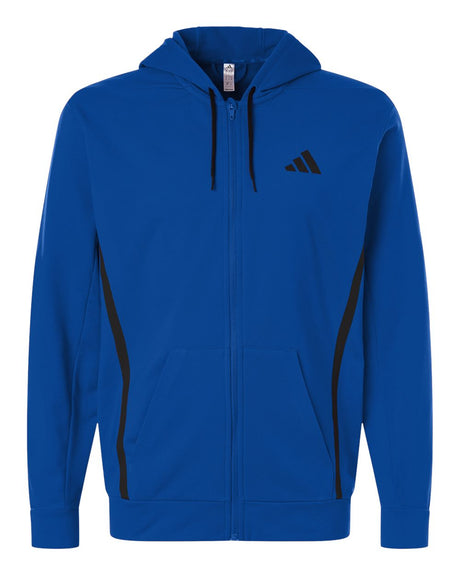 Adidas Men's Game & Go Fleece Full-Zip Hooded Sweatshirt. AT208 - Team Royal Blue