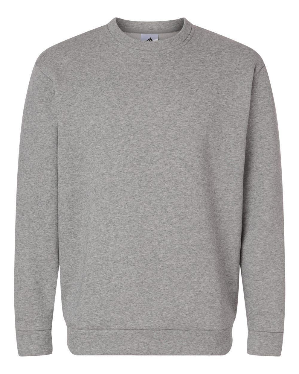 Adidas Men's Fleece Crewneck Sweatshirt. AT200 - Medium Grey Heather/ White
