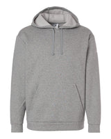 Adidas Men's Fleece Hooded Sweatshirt. AT203 - Medium Grey Heather/ White