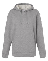 Adidas Women's Fleece Hooded Sweatshirt. AT204 - Medium Grey Heather/ White