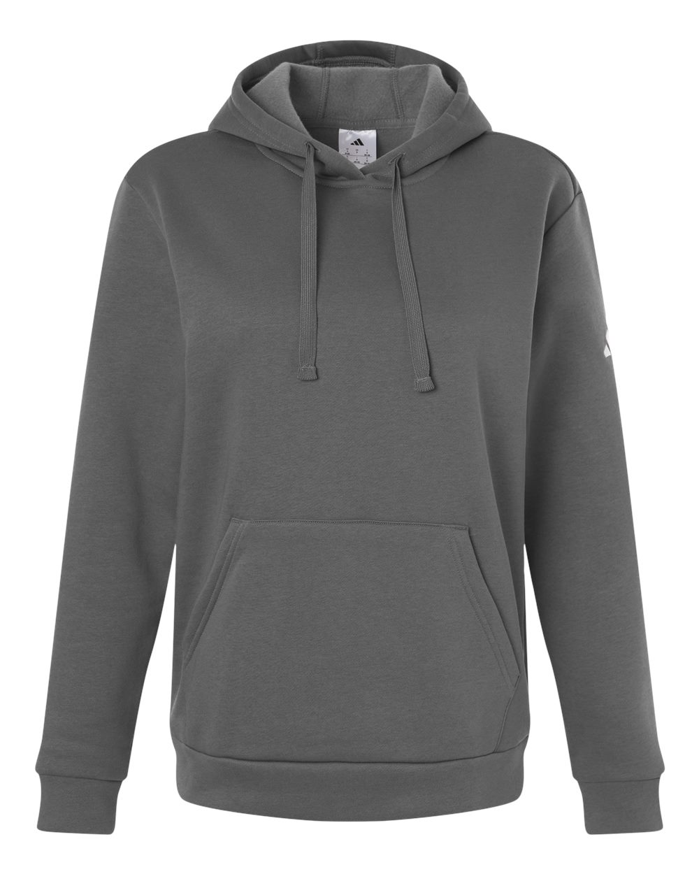 Adidas Women's Fleece Hooded Sweatshirt. AT204 - Team Grey Four/ White