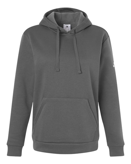 Adidas Women's Fleece Hooded Sweatshirt. AT204 - Team Grey Four/ White
