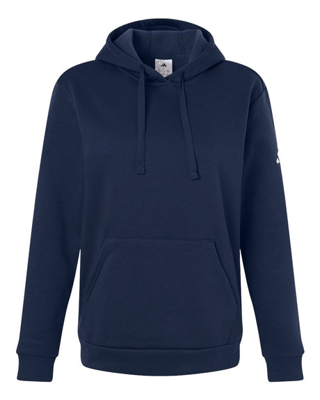 Adidas Women's Fleece Hooded Sweatshirt. AT204 - Team Navy Blue/ White