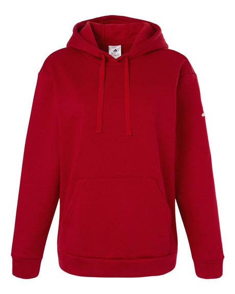Adidas Women's Fleece Hooded Sweatshirt. AT204 - Team Power Red/ White