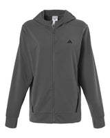 Adidas Women's Game & Go Fleece Full-Zip Hooded Sweatshirt. AT209 - Team Grey Four/ Black