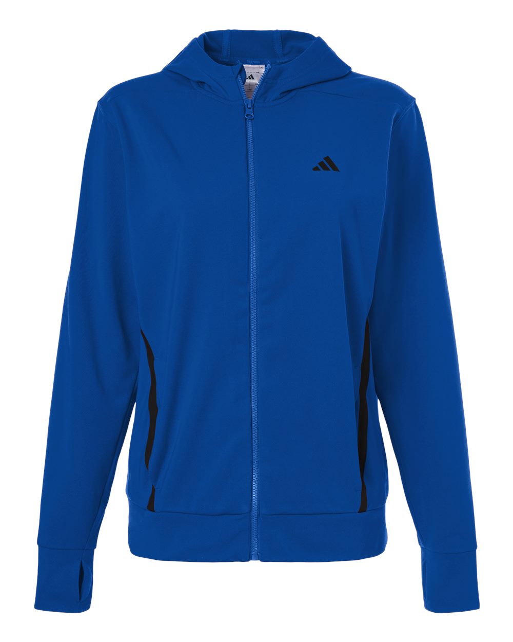 Adidas Women's Game & Go Fleece Full-Zip Hooded Sweatshirt. AT209 - Team Royal Blue/ Black