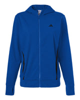 Adidas Women's Game & Go Fleece Full-Zip Hooded Sweatshirt. AT209 - Team Royal Blue/ Black
