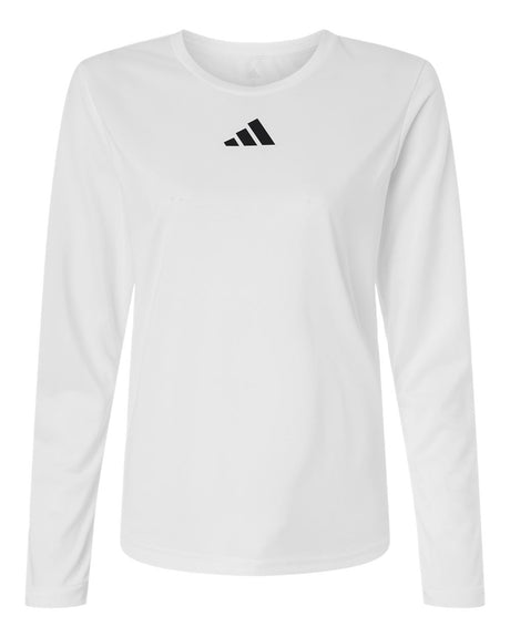 Adidas Women's Pregame Long Sleeve T-Shirt. AT105 - White/ Black
