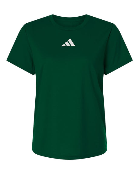 Adidas Women's Pregame T-Shirt. AT102 - Dark Green/ White