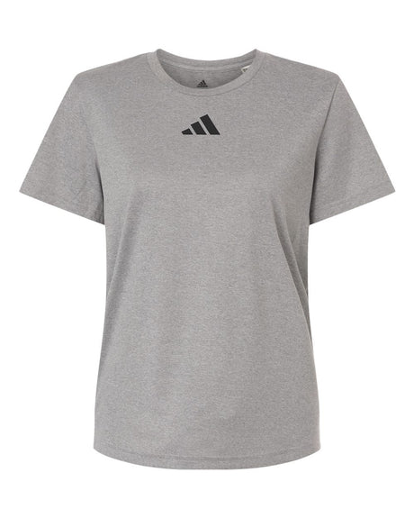 Adidas Women's Pregame T-Shirt. AT102 - Medium Grey Heather/ Black