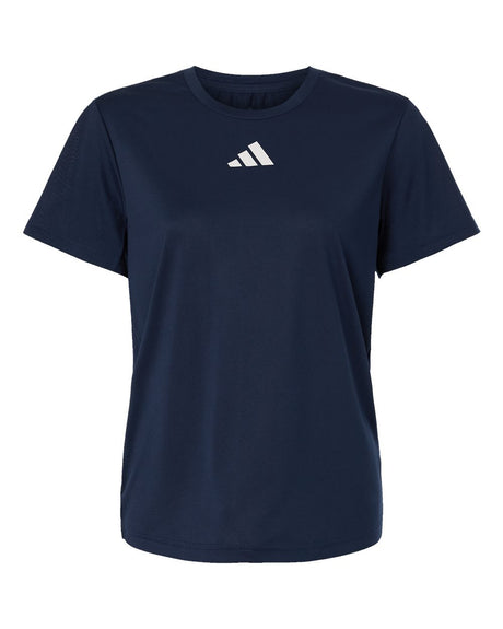 Adidas Women's Pregame T-Shirt. AT102 - Team Navy Blue/ White
