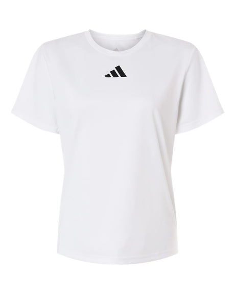 Adidas Women's Pregame T-Shirt. AT102 - White/ Black