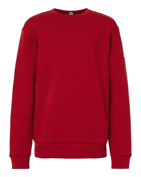Adidas Youth Fleece Crewneck Sweatshirt. AT202 - Team Power Red/ White