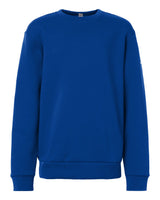 Adidas Youth Fleece Crewneck Sweatshirt. AT202 - Team Royal Blue/ White