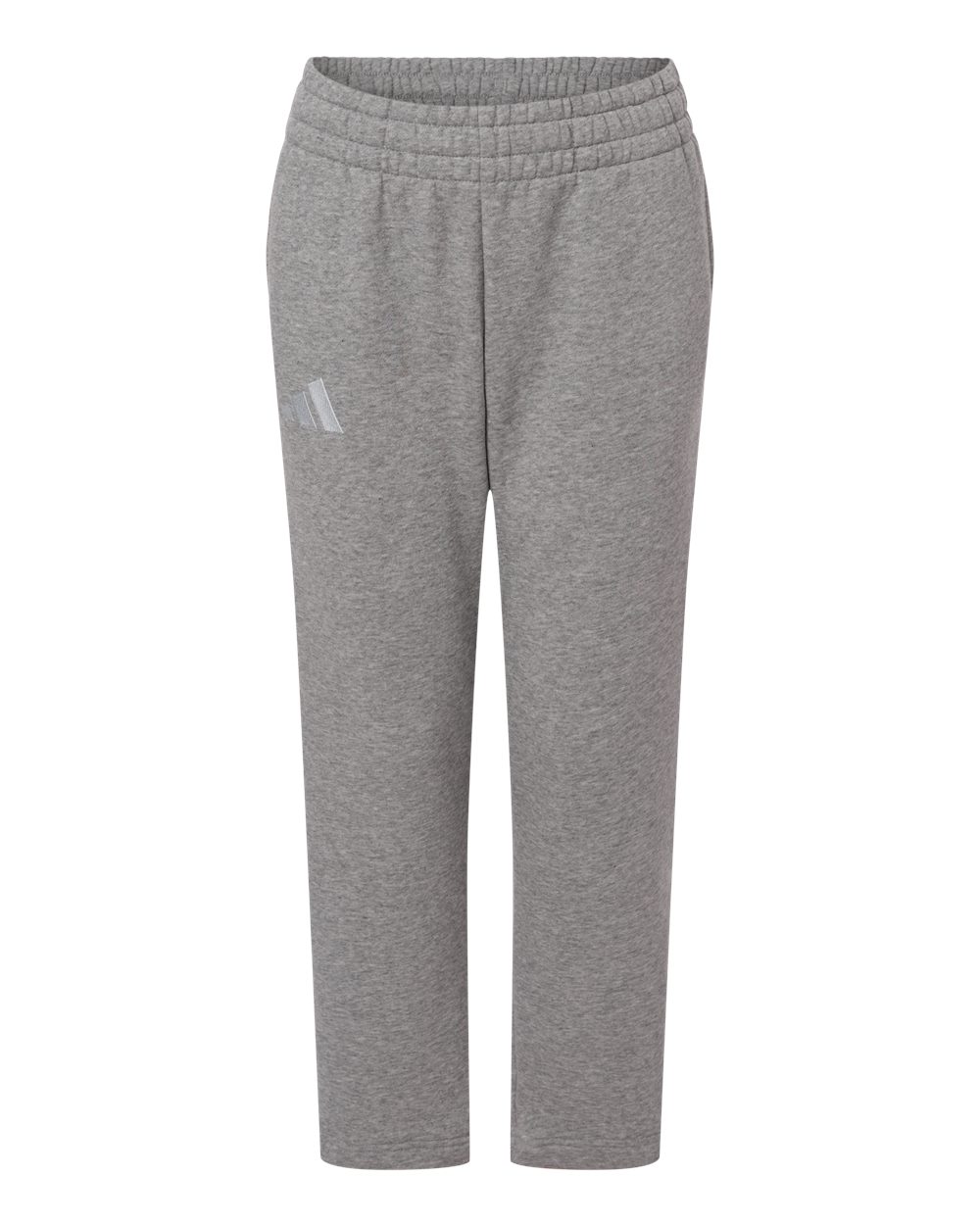 Adidas Youth Fleece Sweatpants. AT217 - Medium Grey Heather/ White