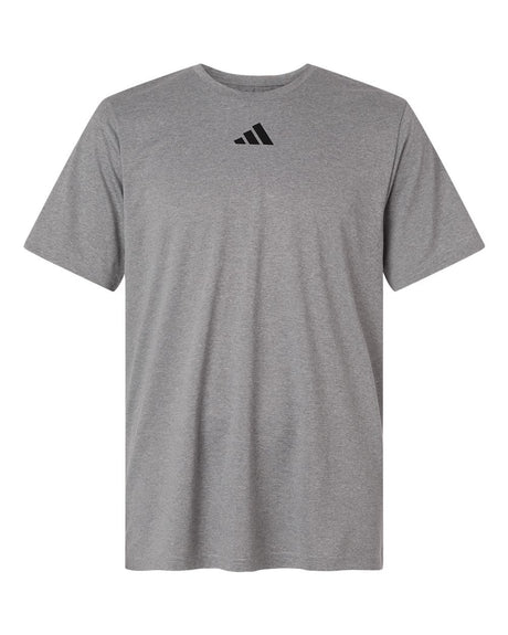 Adidas Men's Pregame T-Shirt. AT101 - Medium Grey Heather/ Black
