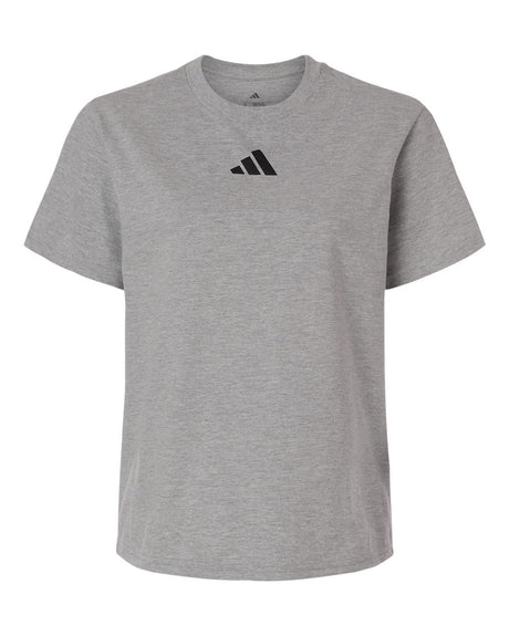 Adidas Women's Fresh T-Shirt. AT107 - Medium Grey Heather/ Black