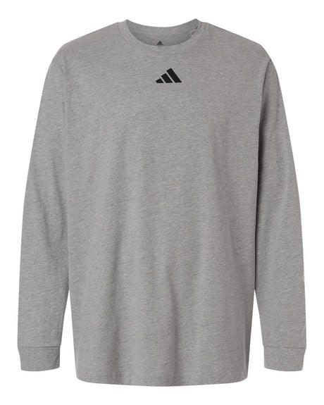Adidas Men's Fresh Long Sleeve T-Shirt. AT108 - Medium Grey Heather