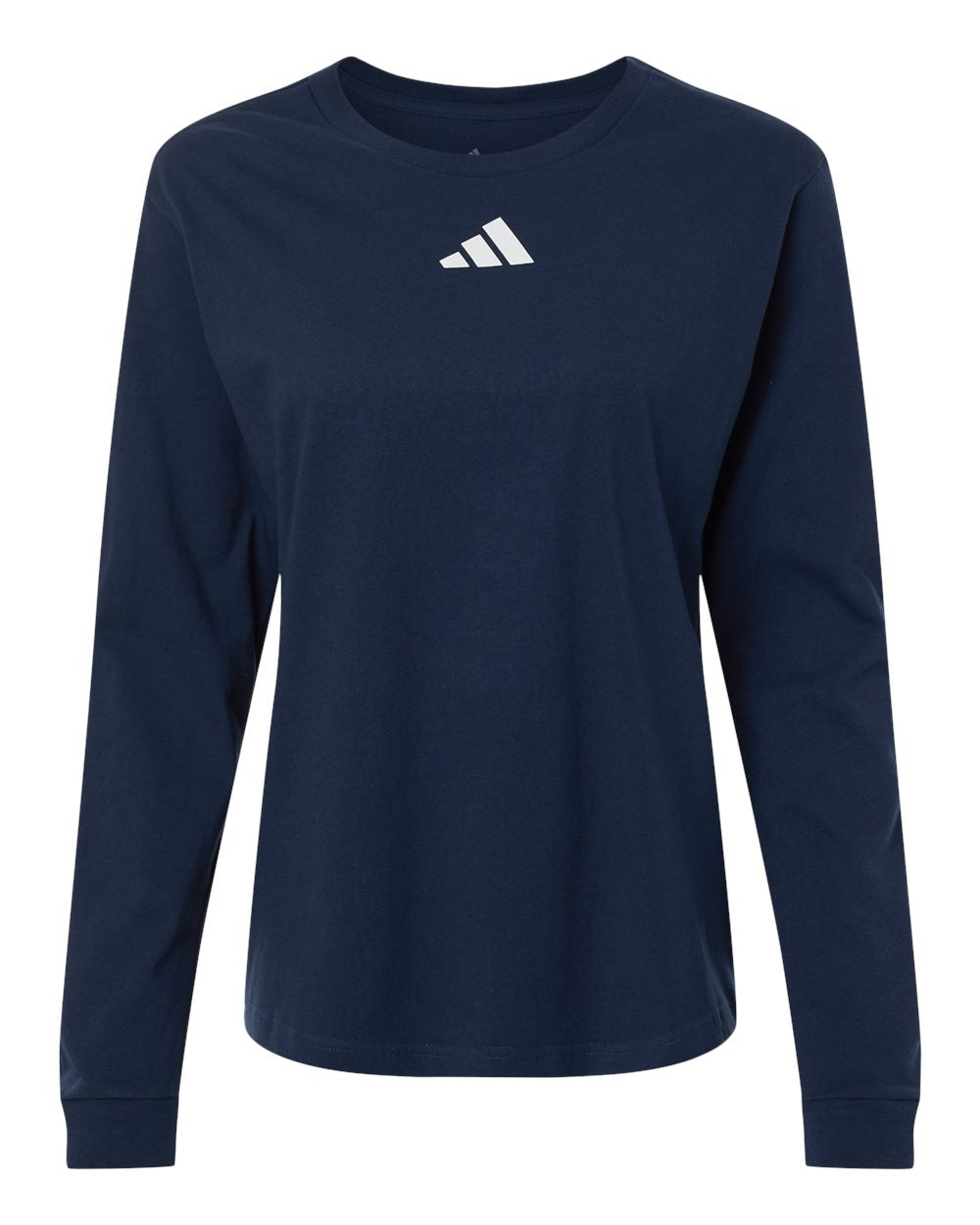 Adidas Women's Fresh Long Sleeve T-Shirt. AT109 - Team Navy Blue/ White