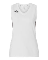 Adidas Women's Quickset V-Neck Sleeveless Jersey. AT120 - White