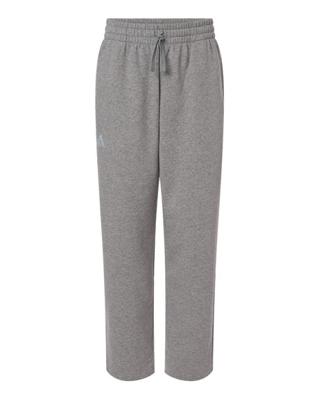 Adidas Men's Fleece Sweatpants. AT215 - Medium Grey Heather/ White