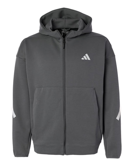 Adidas Men's Z.N.E Full-Zip Hooded Sweatshirt. AT220 - Team Grey Four/ White