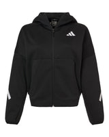 Adidas Women's Z.N.E Full-Zip Hooded Sweatshirt. AT221 - Black/ White