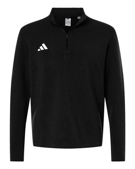 Adidas Men's 3-Stripes Quarter-Zip Pullover. AT400 - Black/ White