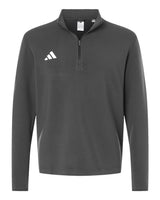 Adidas Men's 3-Stripes Quarter-Zip Pullover. AT400 - Team Grey Four/ White