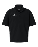 Adidas Men's Short Sleeve Quarter-Zip Pullover. AT505 - Black/ White