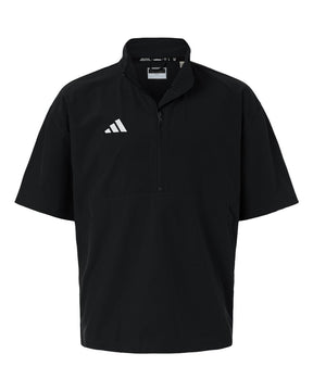 Adidas Men's Short Sleeve Quarter-Zip Pullover. AT505 - Black/ White