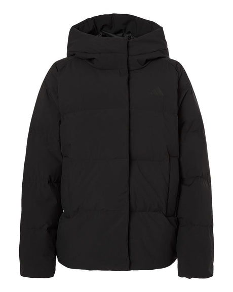 Adidas Women's Helonic Down Puffer Hooded Jacket. AT601 - Black