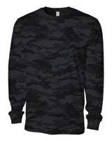 Independent Trading Co. Unisex Premium Long Sleeve T-Shirt. PRM180LST - Black Camo