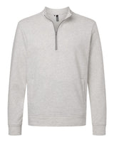 Adidas Men's Elevated Fleece Quarter-Zip Pullover. A721 - Medium Grey Heather
