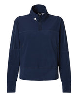 Adidas Women's Fleece Quarter-Zip Pullover. A601 - Collegiate Navy