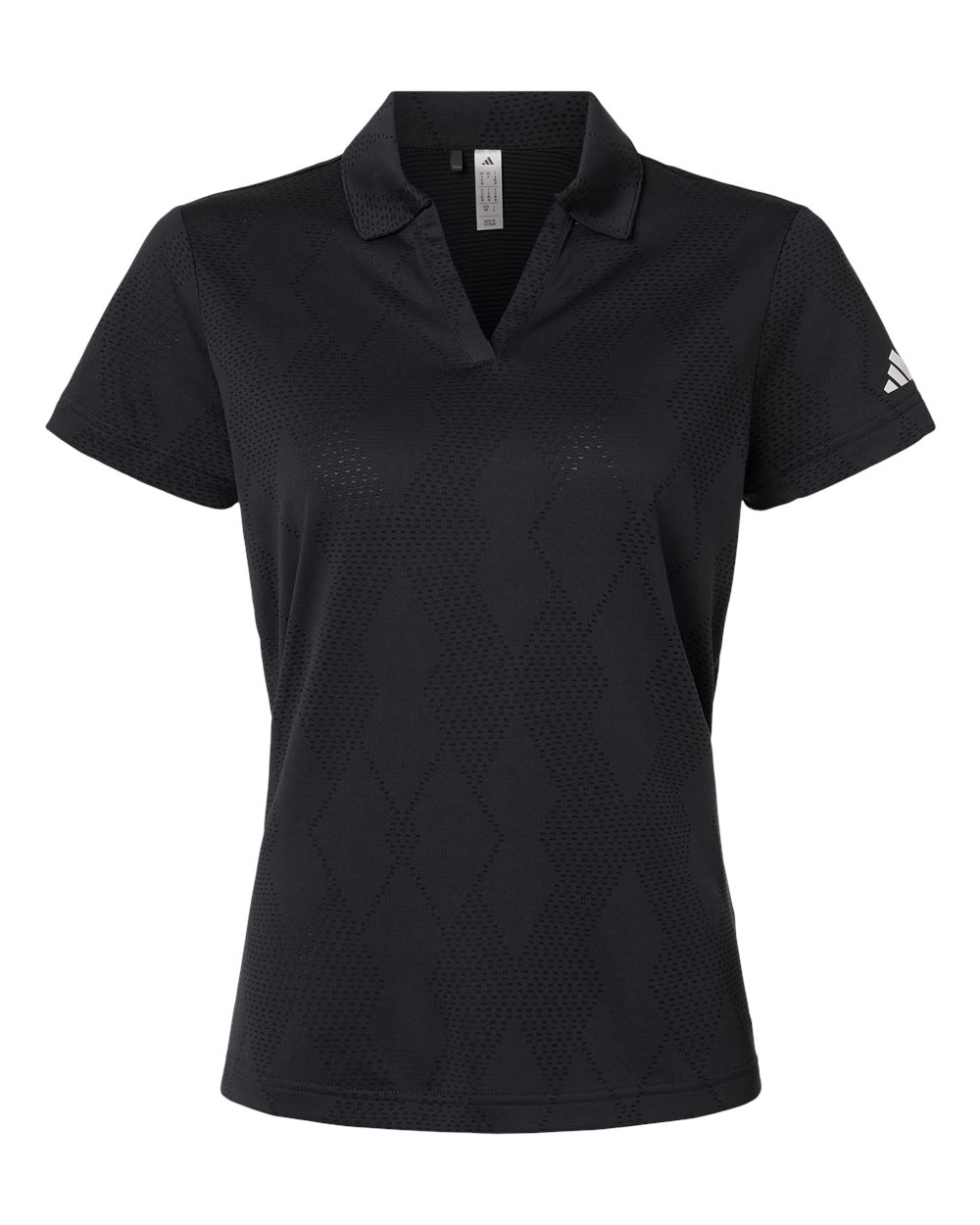 Adidas Women's Textured Jacquard Polo. A727 - Carbon
