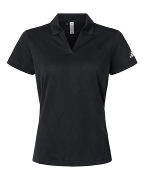 Adidas Women's Textured Jacquard Polo. A727 - Carbon