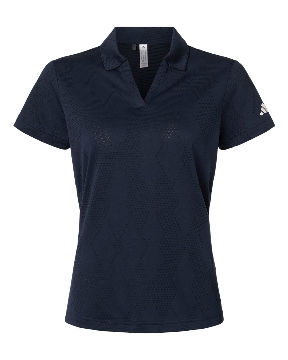 Adidas Women's Textured Jacquard Polo. A727 - Collegiate Navy