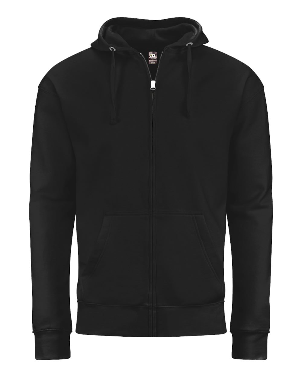 J. America Unisex BTB Fleece Hooded Full-Zip Sweatshirt. 8723 - Black