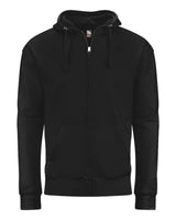 J. America Unisex BTB Fleece Hooded Full-Zip Sweatshirt. 8723 - Black