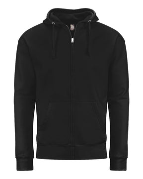 J. America Unisex BTB Fleece Hooded Full-Zip Sweatshirt. 8723 - Black