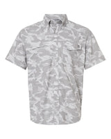 HUK Men's Tidepoint Printed Short Sleeve Shirt. H1500220 - Seagull