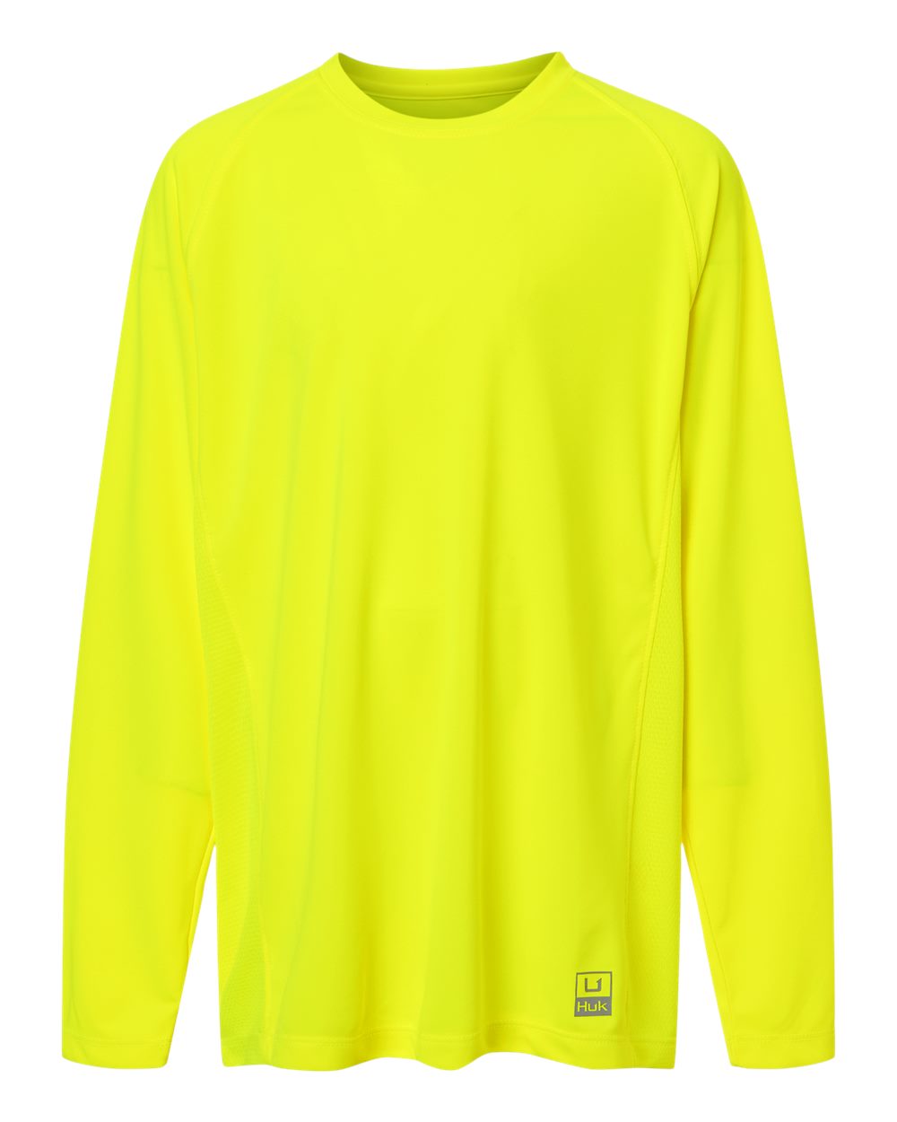 HUK Youth Pursuit Long Sleeve T-Shirt. H712L004 - Neon Yellow