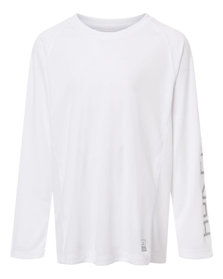 HUK Youth Pursuit Long Sleeve T-Shirt. H712L004 - White