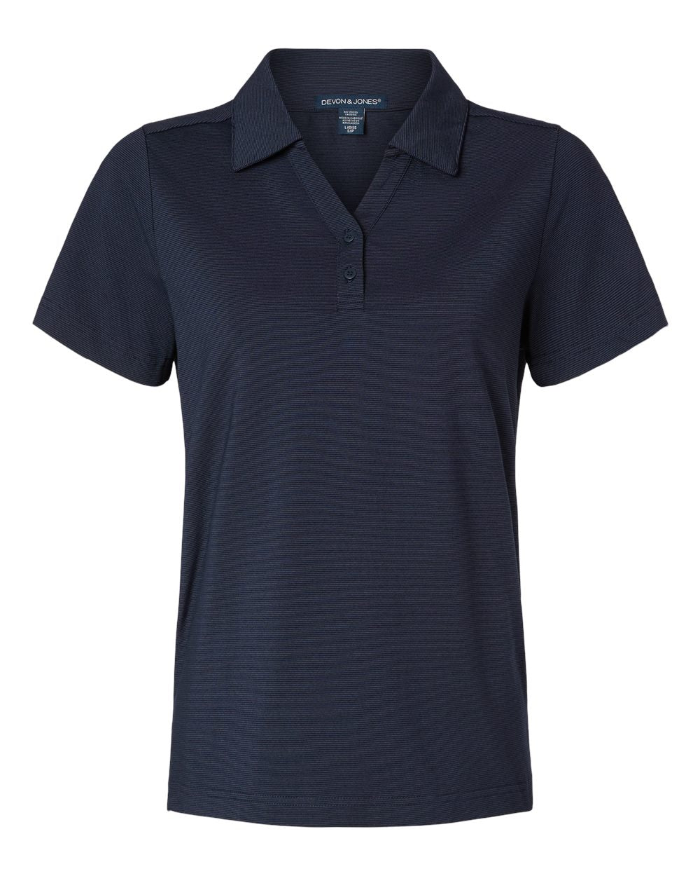 Devon & Jones Women's Motion Shadow Stripe Polo. DG115W - Navy