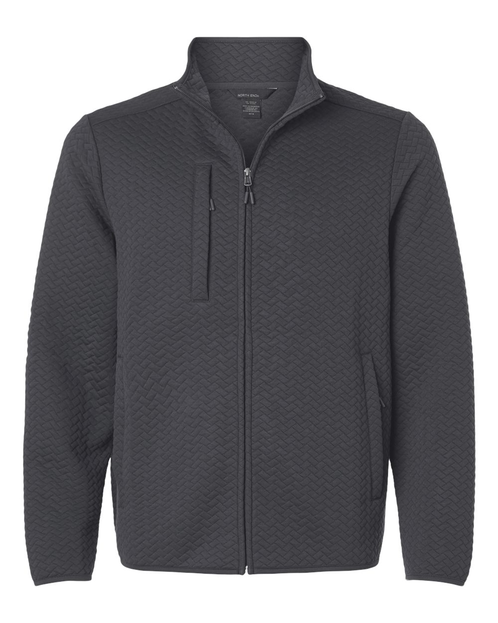 North End Men's Aspen Herringbone Fleece Full-Zip. NE425 - Carbon