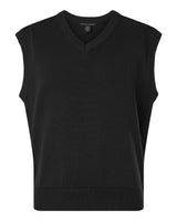 Devon & Jones Men's New Classics V-Neck Sweater Vest. DG448 - Black
