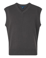 Devon & Jones Men's New Classics V-Neck Sweater Vest. DG448 - Graphite