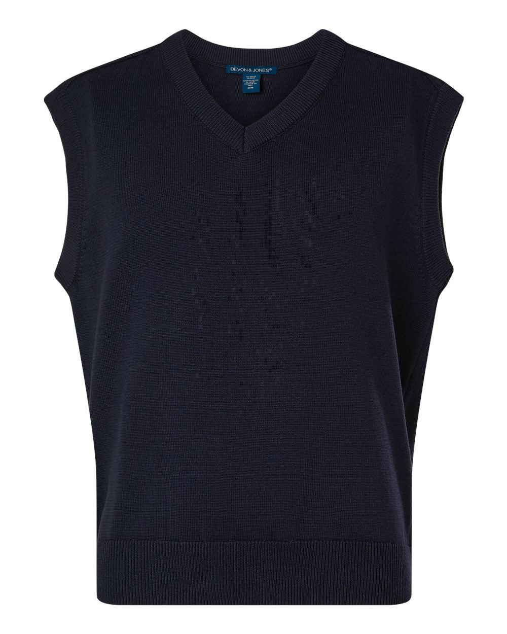 Devon & Jones Men's New Classics V-Neck Sweater Vest. DG448 - Navy